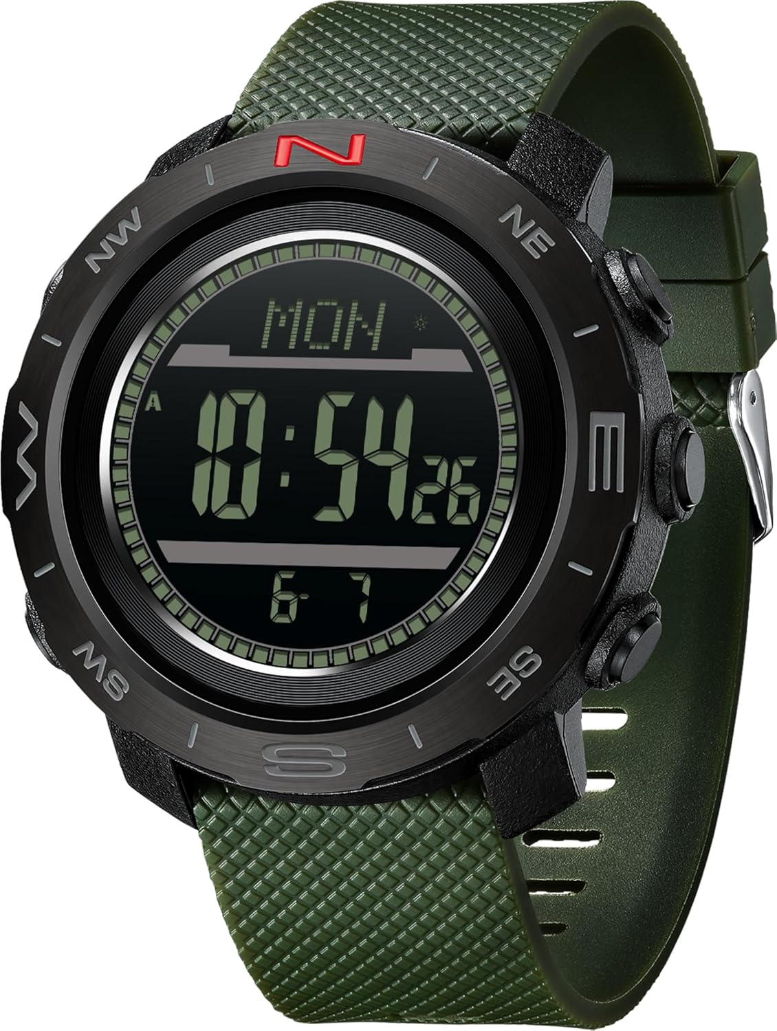 findtime Mens Digital Watch Pedometer Pedometer Sport Military Compass Altimeter Barometer ABC Outdoor Tactical Watch Luminous Alarm Stopwatch Countdown