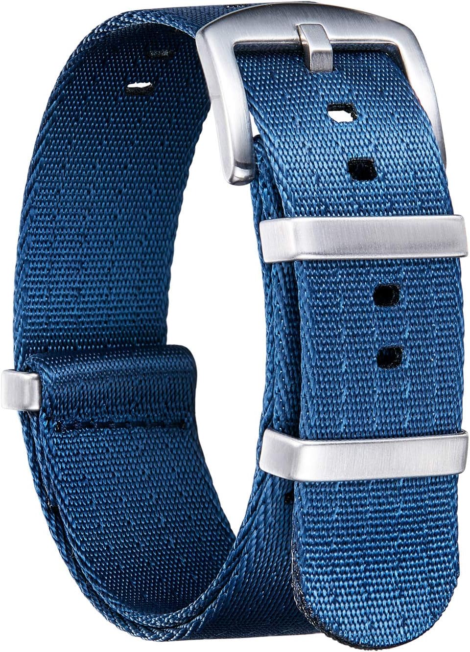 BINLUN Nylon Watch Bands Replacement Multicolour Ballistic G10 Premium with Black/Silver Stainless Steel Buckle for Men Women 18 mm 20 mm 22 mm 24 mm (New Version)