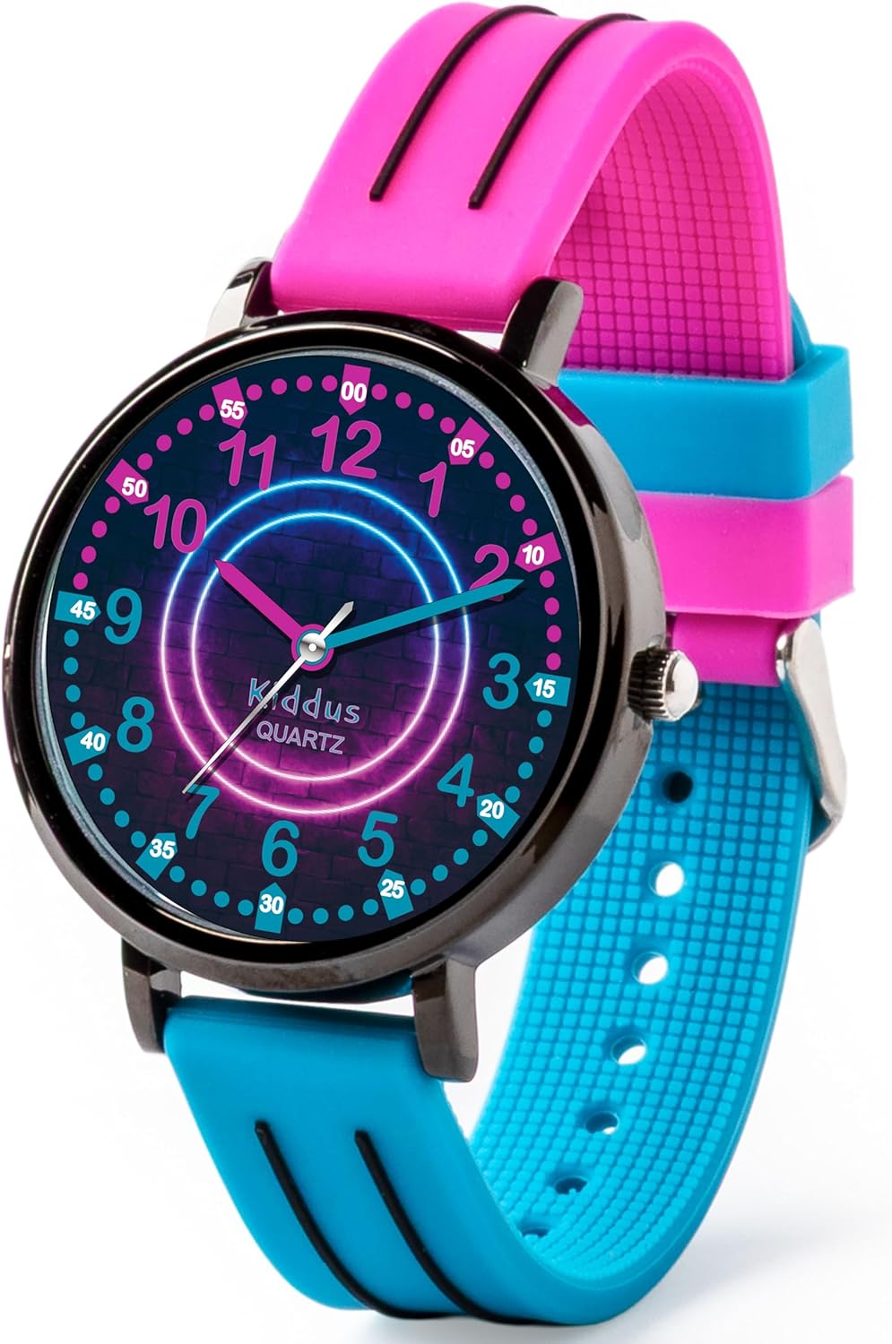 Kiddus Children's Educational Watch, Analogue Wrist Watch for Boys and Girls from 5 Years, 5ATM Water Resistant, First Watch for Childhood, Gift Child Learning