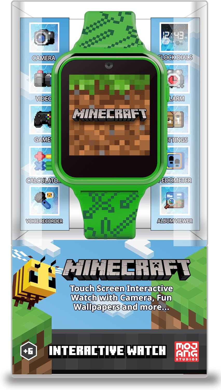 Accutime Minecraft Interactive Touchscreen Smartwatch (Model: MIN4045AZ)