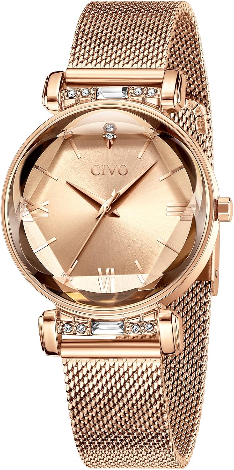 CIVO Women's Elegant Wrist Watch Star Bracelet Analogue Quartz Starry Sky Diamonds Gift