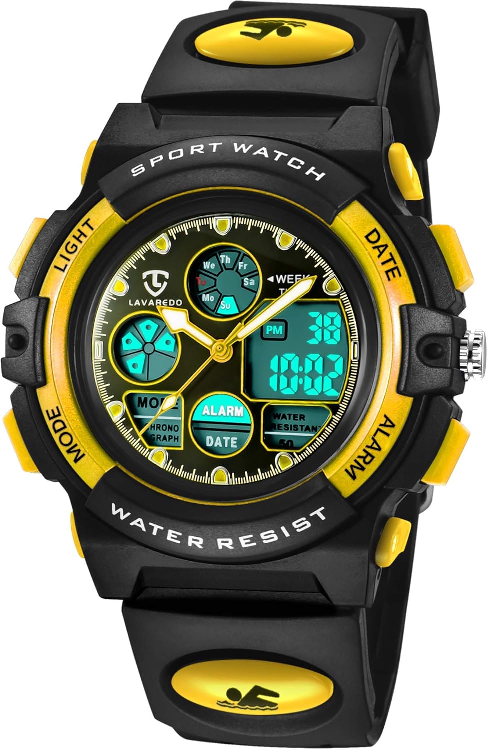 Watches, Children's Watches, Teenagers Outdoor Sports Digital Watches Multifunction Waterproof Digital Watches with LED Lights and Kids Wrist Watches