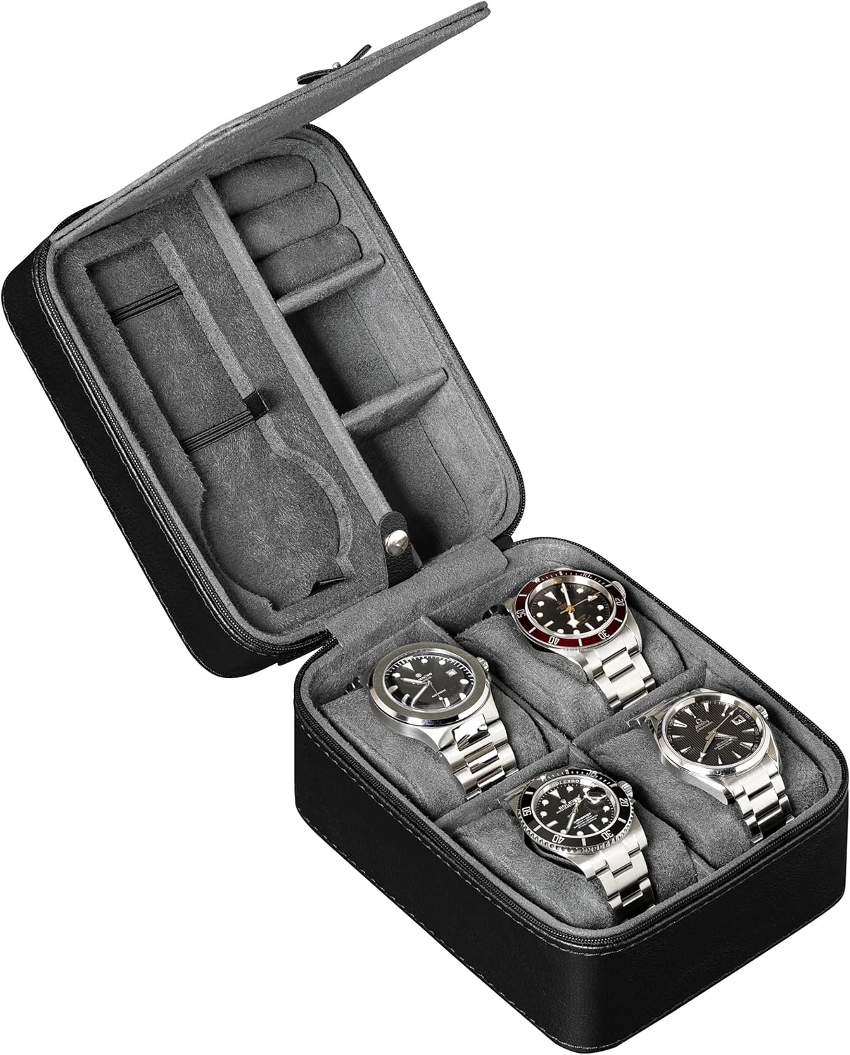 rothwell-5-watch-travel-case-for-5-watches-heavy-duty-portable-zipper-case-fits-all-wristwatches-and-smart-watches-up-to-50mm-case-for-3