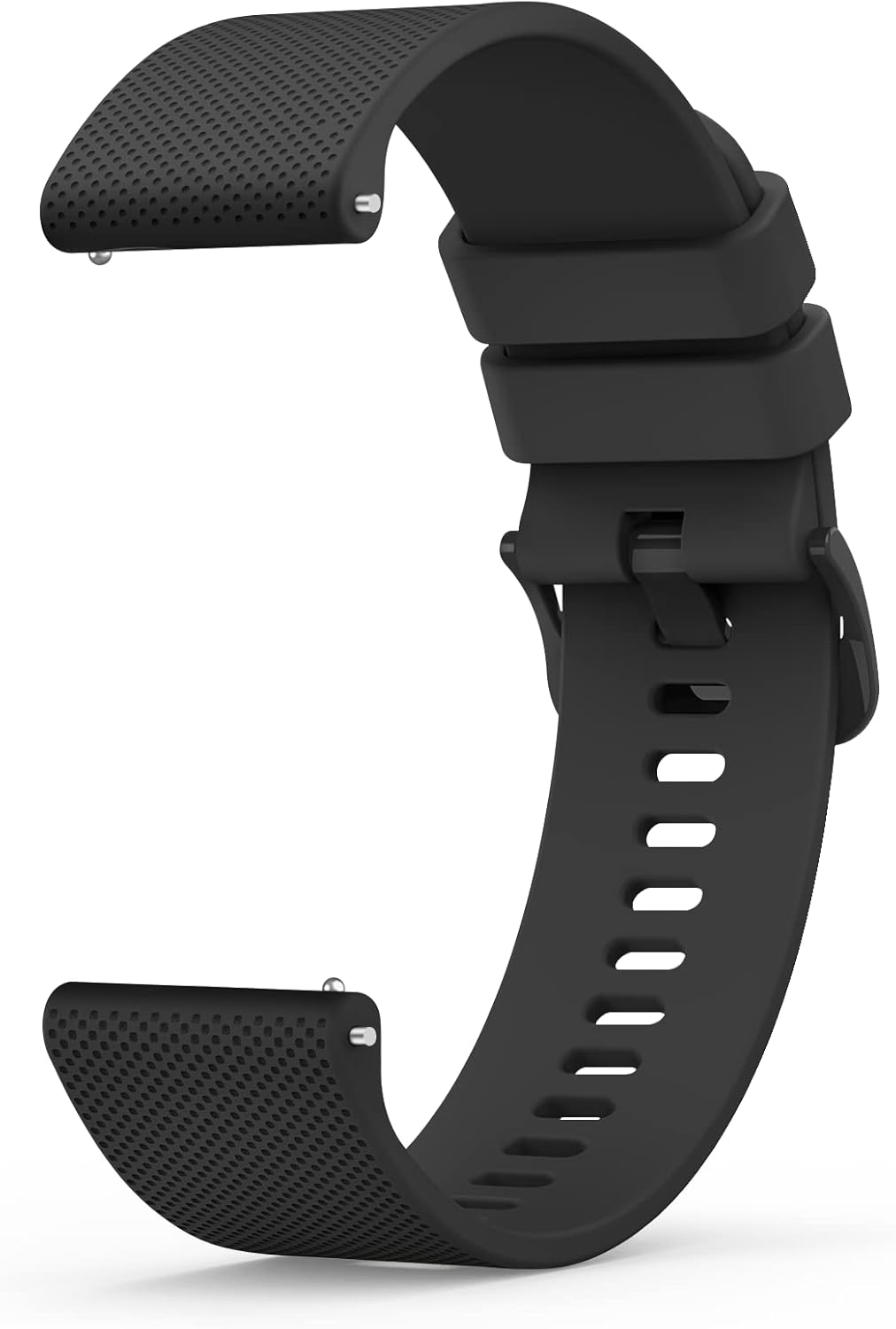 Wanme 20 mm 22 mm Rubber Watch Strap, Replacement Silicone Watch Bands with Quick Release, Waterproof Soft Watch Bands with Metal Buckle for Men and Women