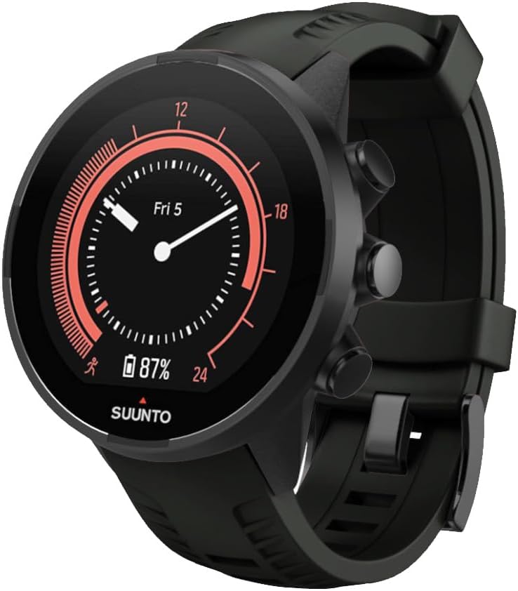 Strap Compatible with Suunto 9/7/9 Baro, Silicone Strap for Suunto D5/Spartan Sport Wrist HR (Black), Black
