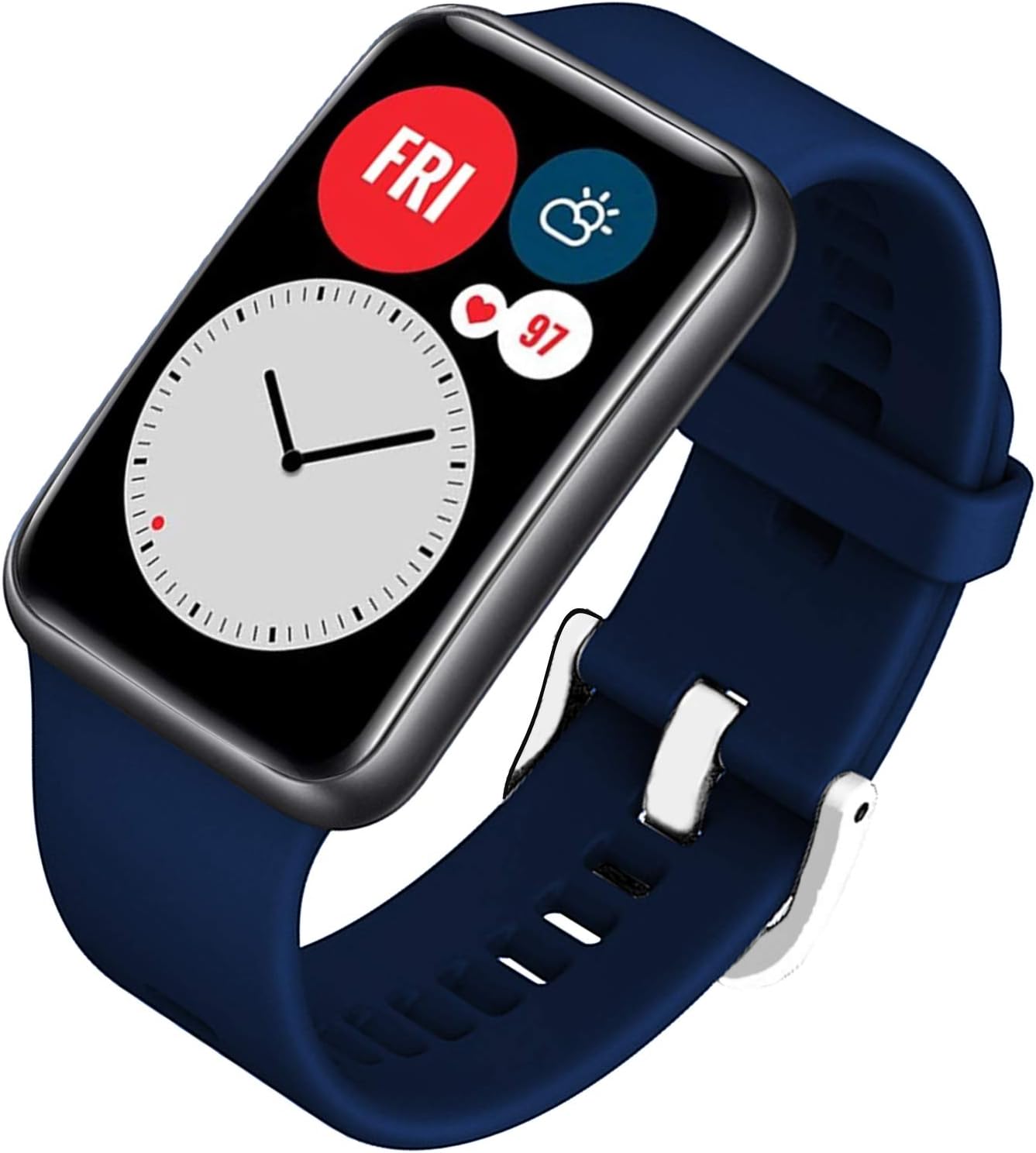 Compatible with Huawei Watch Fit, Silicone Wrist Band Replacement Wrist Strap for Huawei Watch Fit Smartwatch