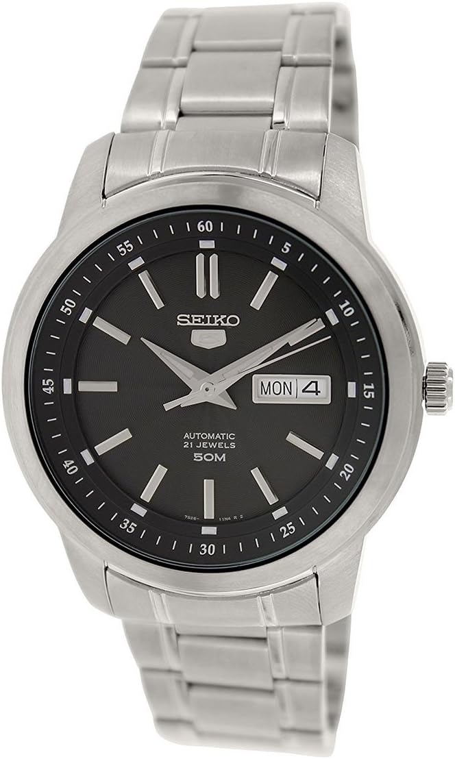 Seiko SNKM87K1 Men's Automatic Analogue Watch with Stainless Steel Strap