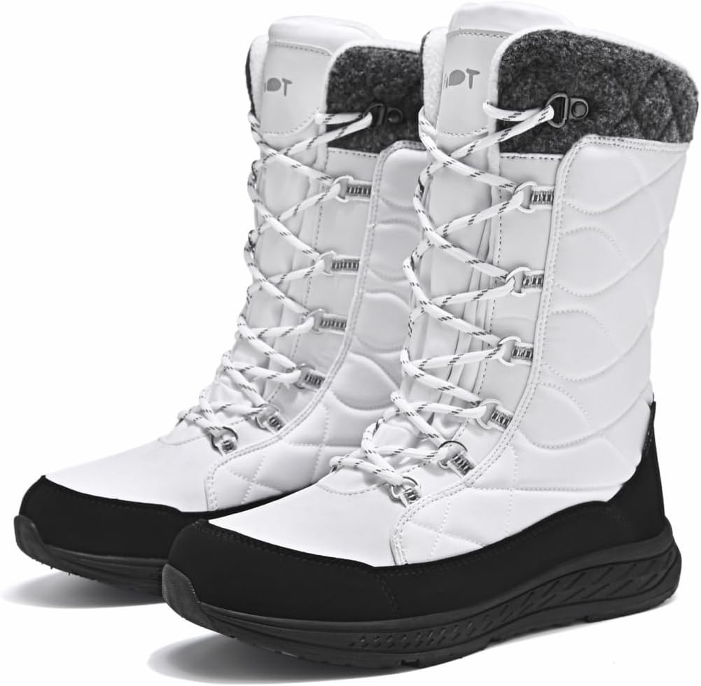 Merdoo Women's Waterproof Winter Boots with Warm Lining Non-Slip Winter Snow Boots 37-42