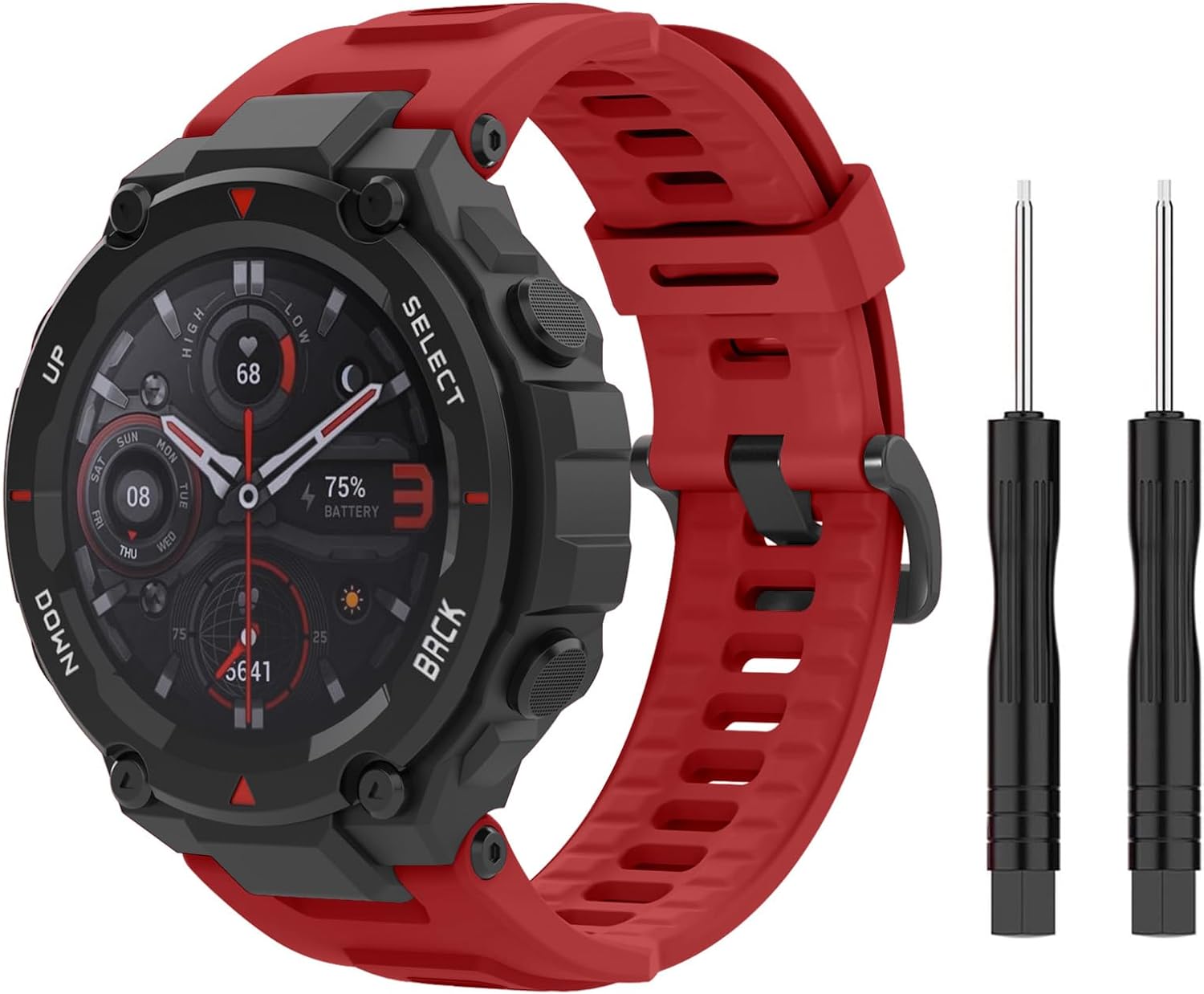 MoKo Compatible with Huami T-Rex/T-Rex PRO Strap, Replacement Wrist Bracelet in Flexible Soft Silicone Adjustable Replacement Strap