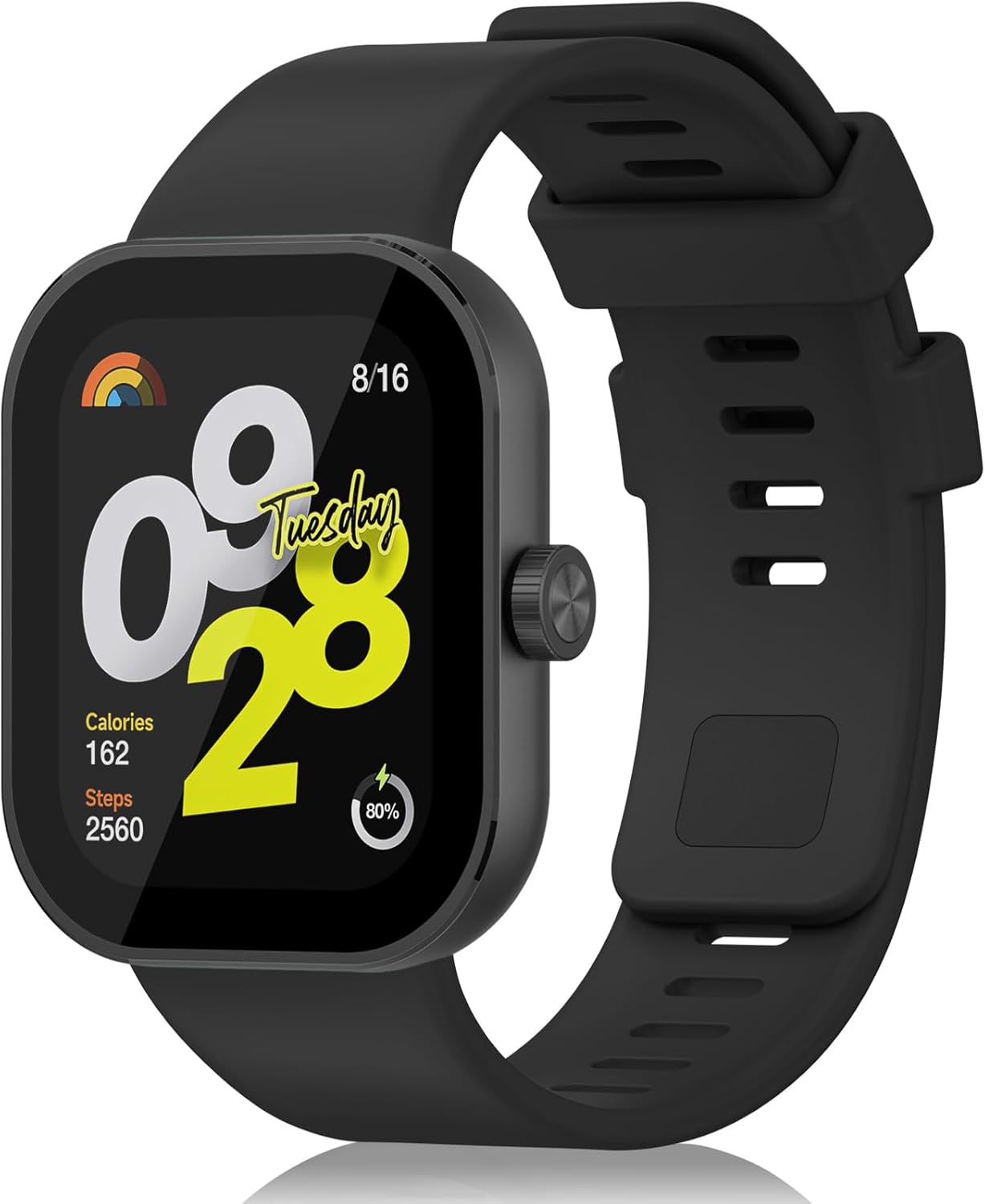 Tobfit Strap for Xiaomi Redmi Watch 4 / Redmi Watch 5, Soft Breathable Silicone Strap for Xiaomi Smart Band 8 Pro / 9 Pro Straps (Black)