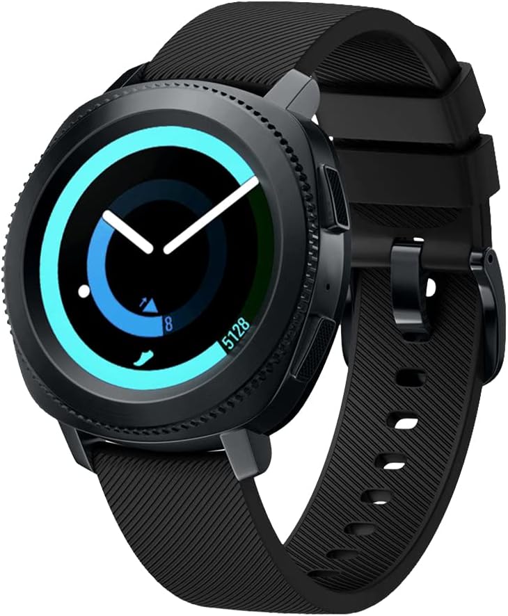 Compatible with Gear Sport Strap, 20 mm Silicone Replacement Sport Bracelet for 20 mm Universal Strap/Gear S2 Classic/Galaxy Watch 42 mm/Galaxy Watch Active 2