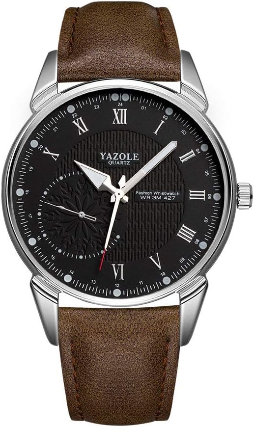 Unisex Ultra Thin Leather Band Analog Quartz Wrist Watch