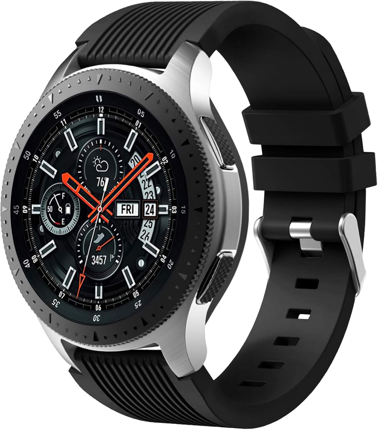 Dirrelo Strap Compatible with Samsung Galaxy Watch 3 45 mm/Galaxy Watch 46 mm/Huawei GT 2 46 mm, 22 mm Sport Straps Soft Silicone Replacement for Samsung Gear S3 Frontier for Men Women