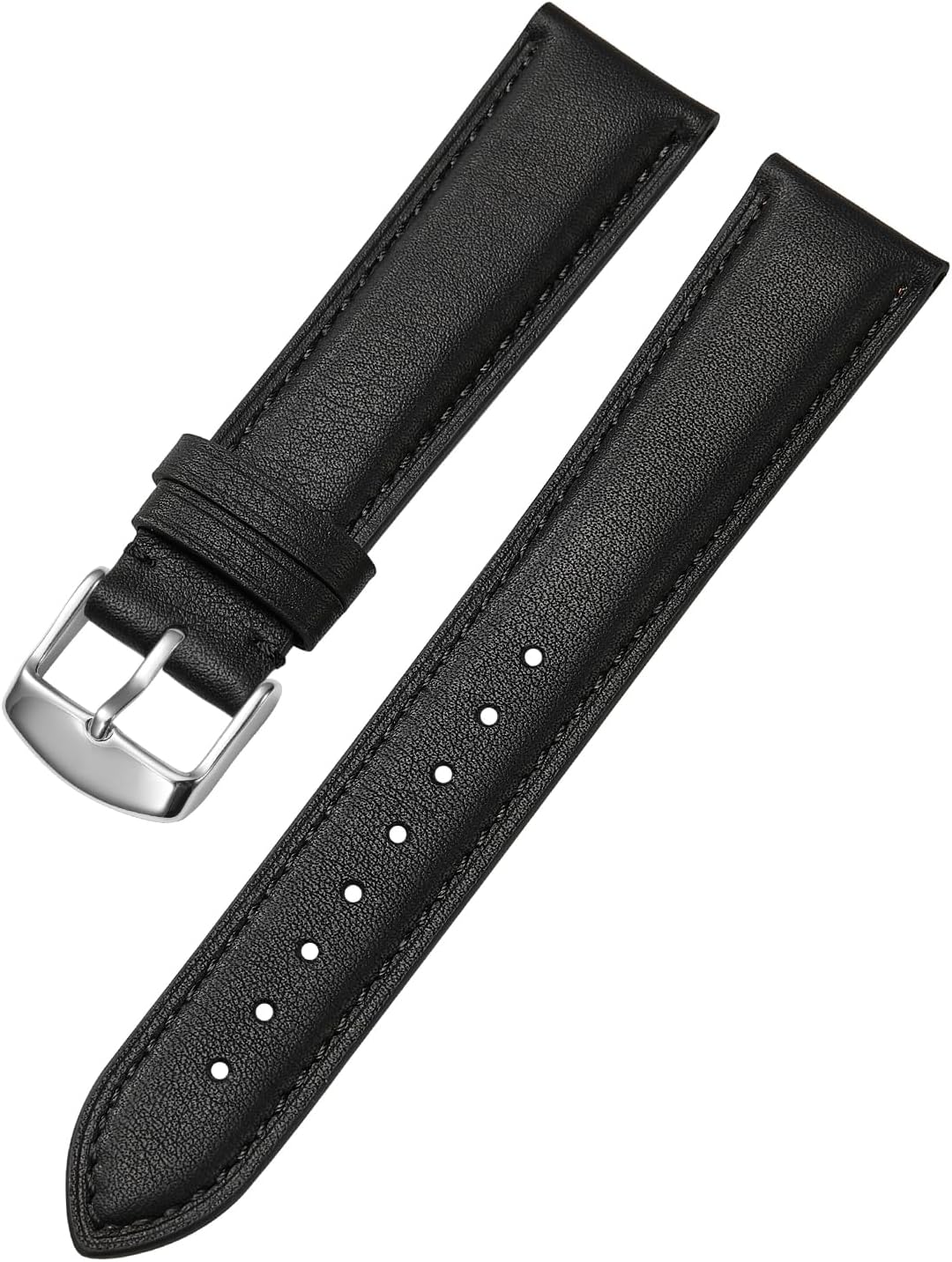 Leather Watch Strap, Quick Release Strap for Women and Men, 18 mm 19 mm 20 mm 21 mm 22 mm 24 mm-Black Brown