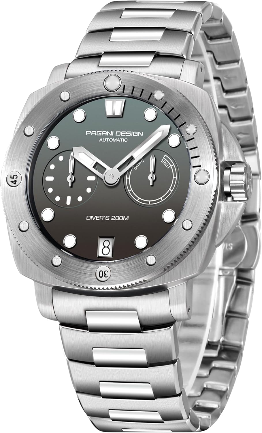 Pagani Design Men's Watches Automatic Winding Mechanical Watch Waterproof 200M Sapphire Glass Wrist Watch Casual Sports Watch with Nylon Strap