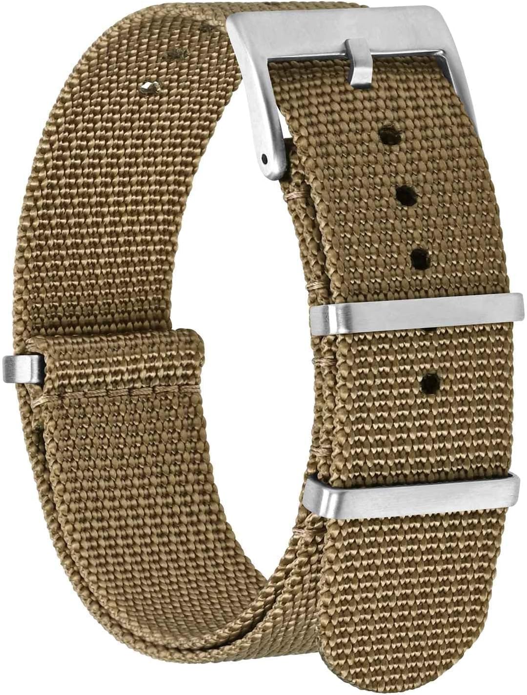 BISONSTRAP Nylon Watch Strap for Men One Piece Military Strap 18mm 20mm 22mm