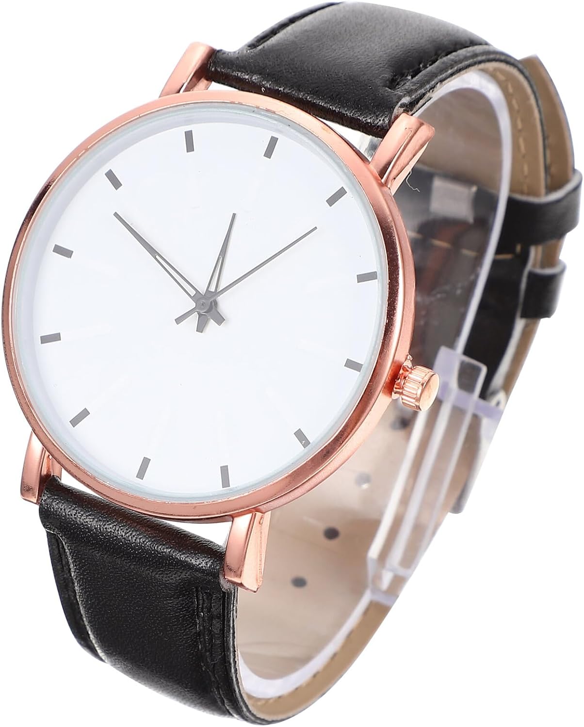 PACKOVE Men's Slim Quartz Wrist Watch with Adjustable Leather Strap Elegant and Lightweight for Businessmen Male Design and Comfortable Materials Suitable for Daily Use and Gift