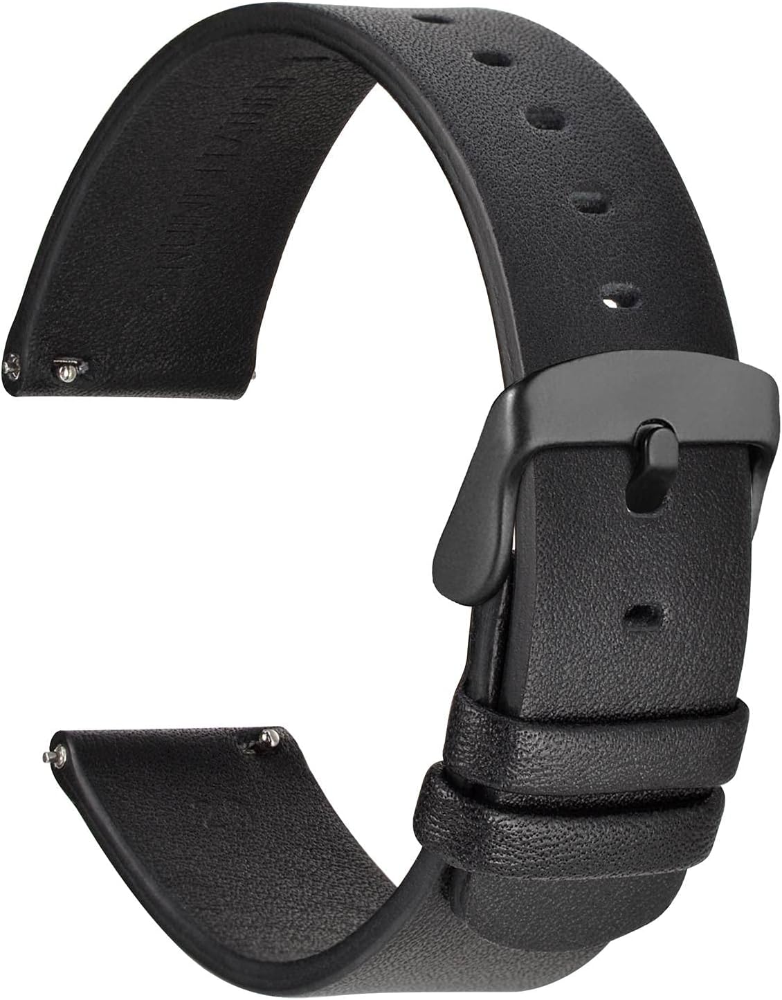 WOCCI Thin Flat Strap for Men and Women, Top Grain Leather, Quick Release, Replacement Straps, 18 mm 20 mm 22 mm