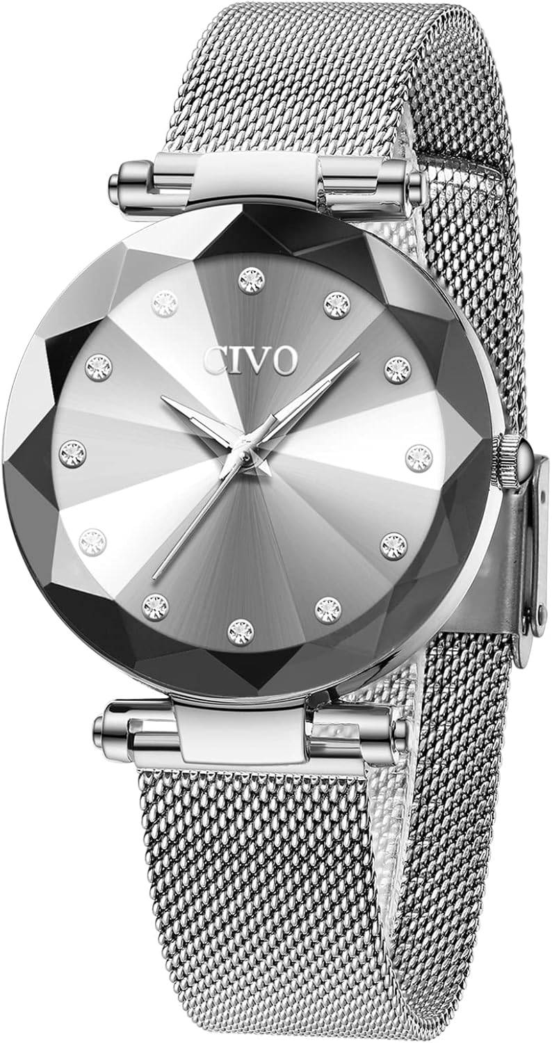 CIVO Women's Elegant Wrist Watch Star Bracelet Analogue Quartz Starry Sky Diamonds Gift
