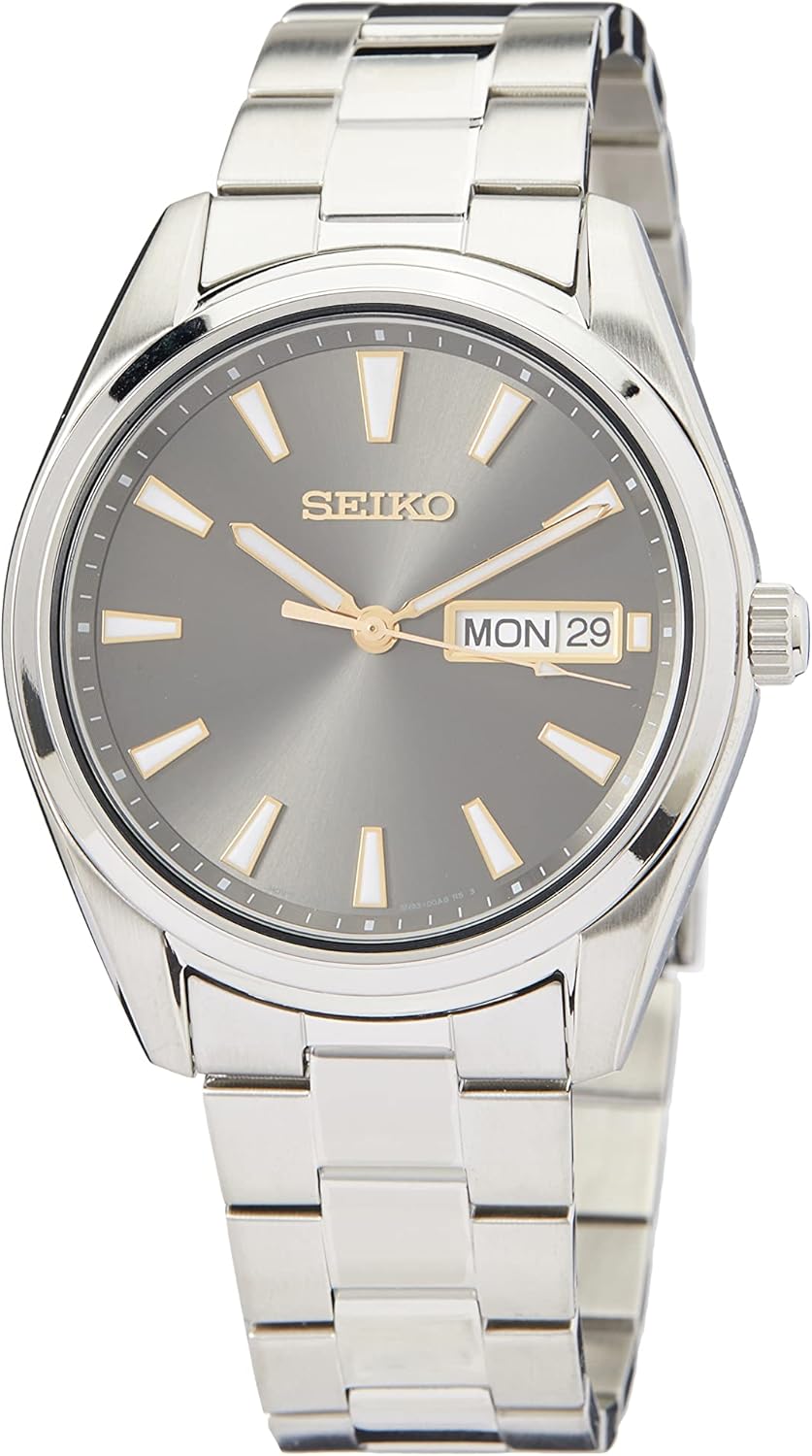 Seiko Orologio Analogico Quarzo Giapponese Uomo con Cinturino in Acciaio Inox SUR341P1