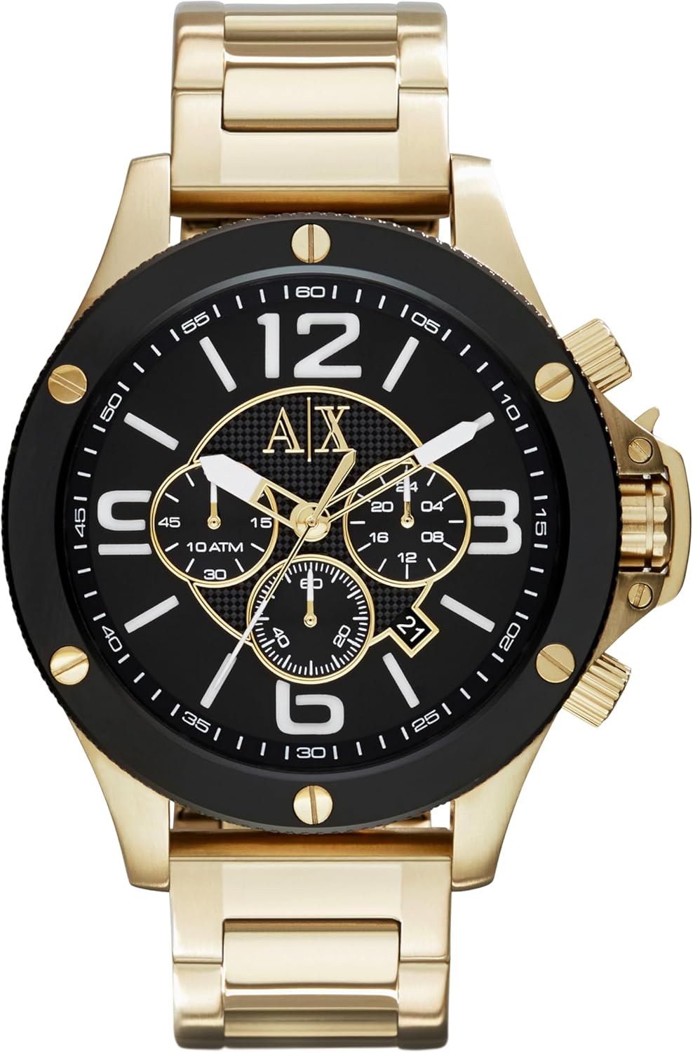 Armani Exchange Orologio da uomo, Movimento cronografo al quarzo e cassa da 48 mm con cinturino in acciaio