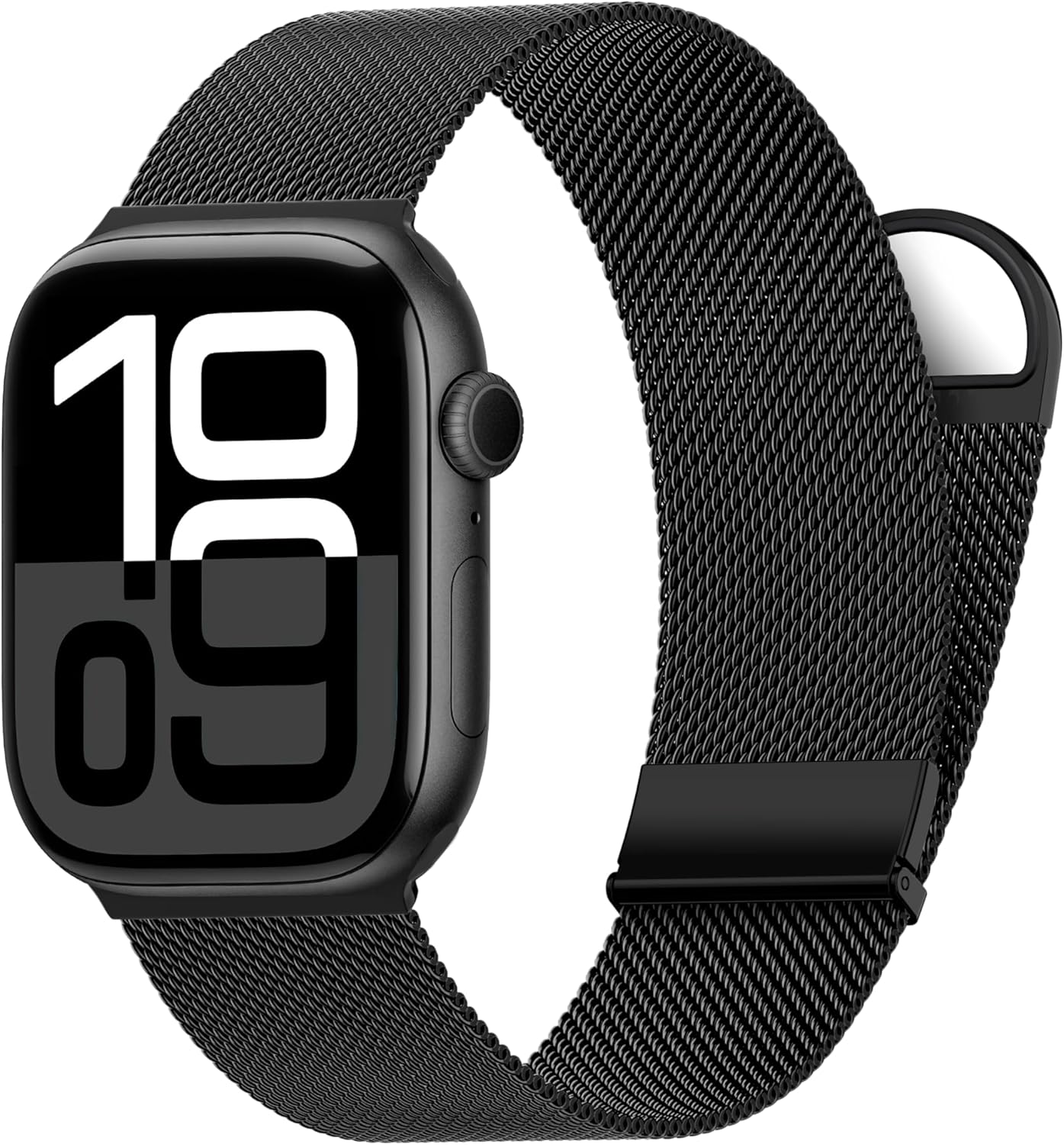 Higgs Compatible with Apple Watch Ultra 3/2/1 49 mm 46 mm 45 mm 44 mm 42 mm 41 mm 40 mm 38 mm Magnetic Adjustable Double for iWatch Series 11 10 9 8 7 SE 6 5 5 4 32 1,Milanese Jersey