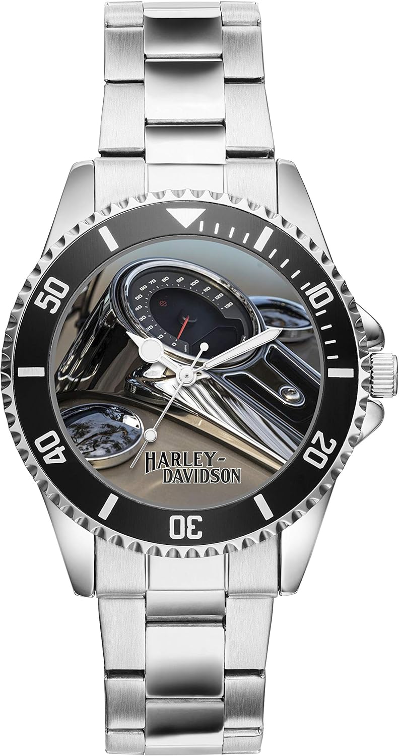 KIESENBERG Men's Watch Gift for Harley Davidson Speedometer Fan Cockpit Quartz Analog Wrist Watch 20821